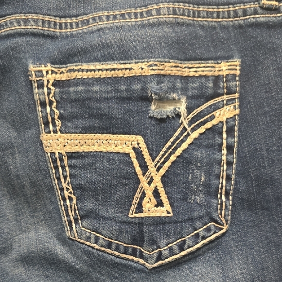 Vigoss Women's Slim Boot Cut Jeans in Faded Distressed Blue Size 14 - Picture 9 of 14